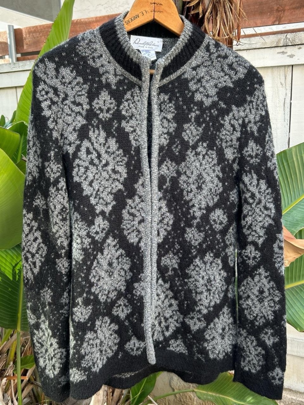 Vintage 90s Daniel & Rebecca Italy Mohair Merino Wool Cardigan Sweater M